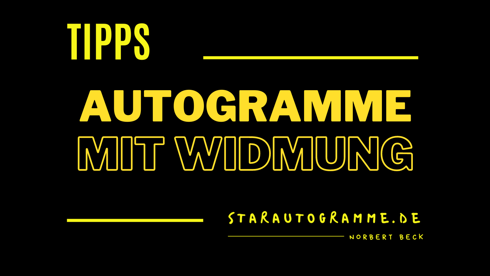 Autogramme mit Widmung