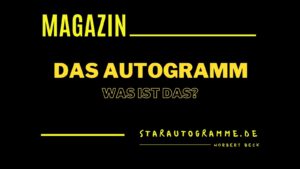 Read more about the article Das Autogramm – was ist das?